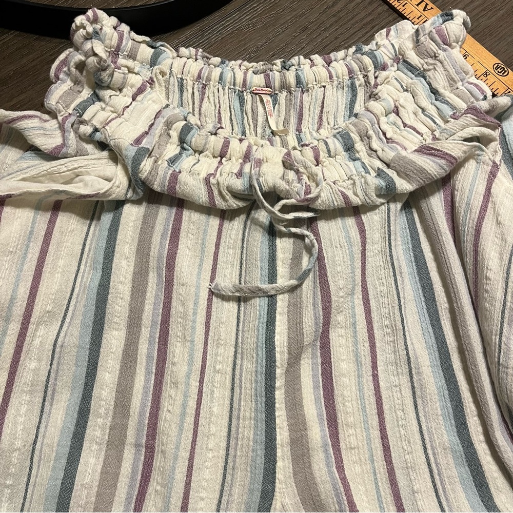 Free People Lust Over Yarn Dyed Pants in Sundrenched Stripes Size XL - Picture 7 of 8